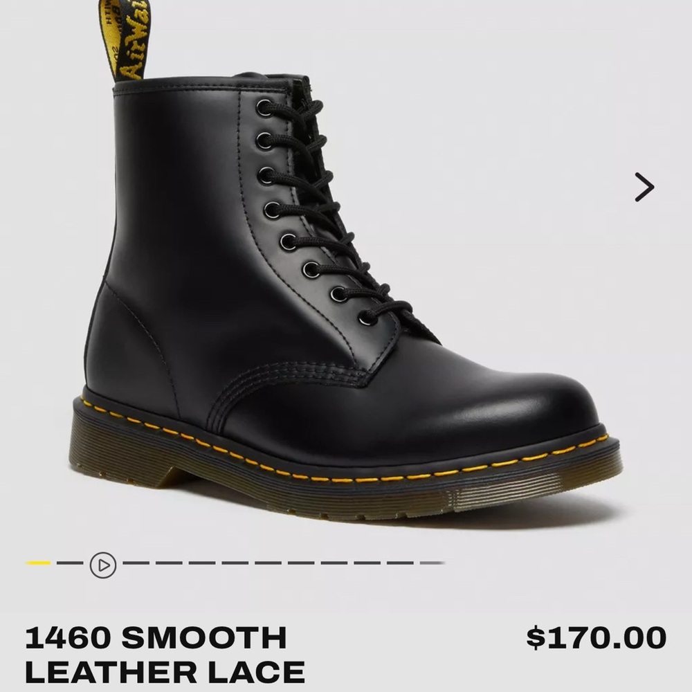 Dr. Martens 1460 Black Leather Boots Size 8